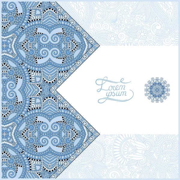 Синій колір незвичайний квітковий декоративний шаблон — стоковий вектор