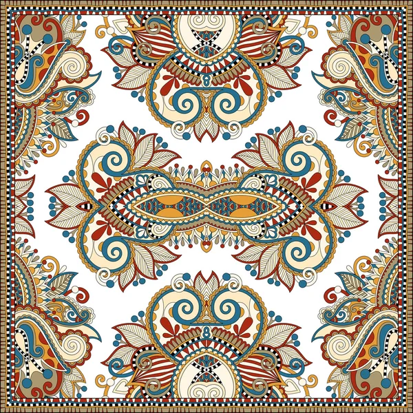 Дизайн шарфа из шелковой шеи или квадратного платка — стоковый вектор