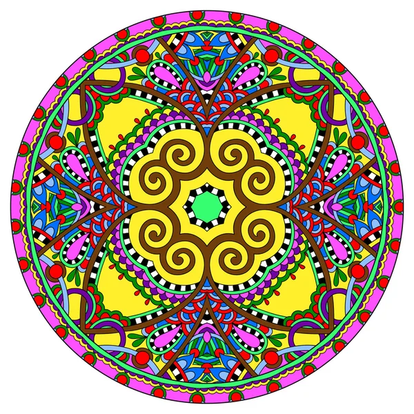 Decoratieve ontwerp van cirkel schotel sjabloon, ronde geometrische — Stockvector