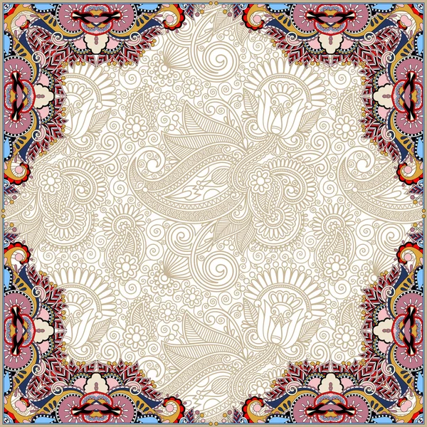 Marco vintage floral, estilo étnico ucraniano — Vector de stock