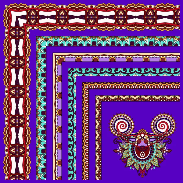 Floral vintage frame design on violet colour background — Stock Vector