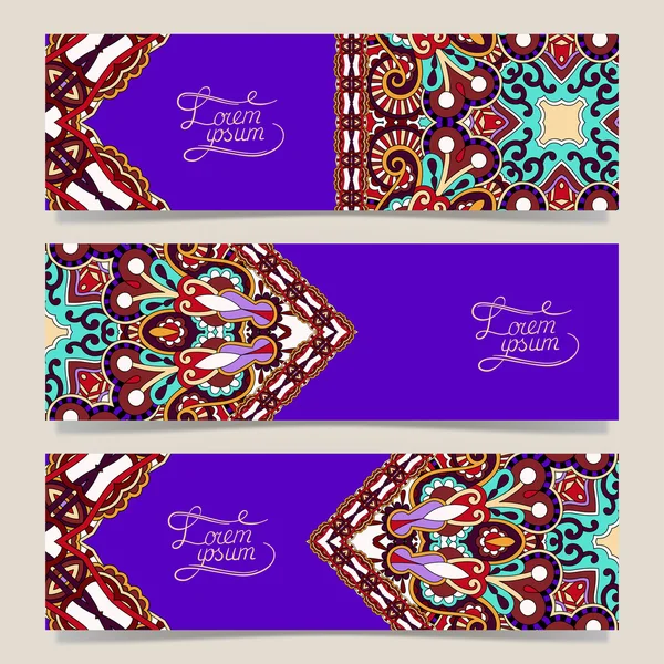 Set di tre banner orizzontali — Vettoriale Stock