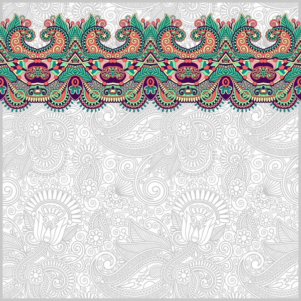 Decoratieve achtergrond met bloem lint, stripe patroon, greeti — Stockvector