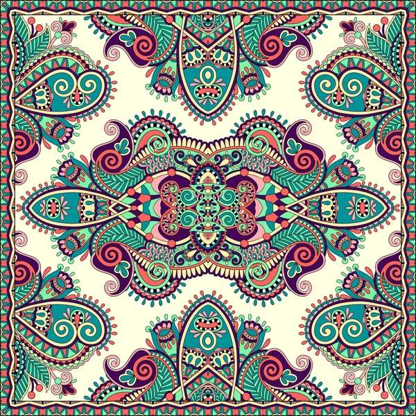 Tradiční dekorativní květinové paisley šátek — Stockový vektor