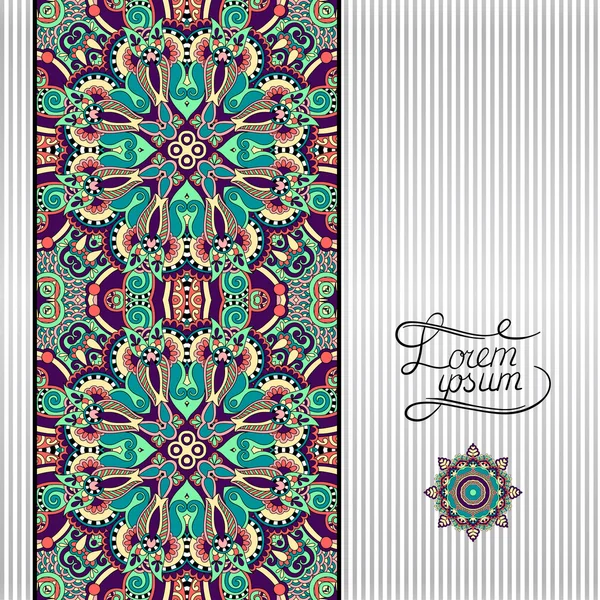 Floral geometrische achtergrond, vintage sier ontwerpsjabloon — Stockvector