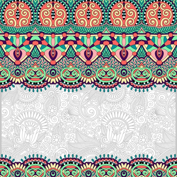 Fundo folclórico floral ornamental para convite —  Vetores de Stock