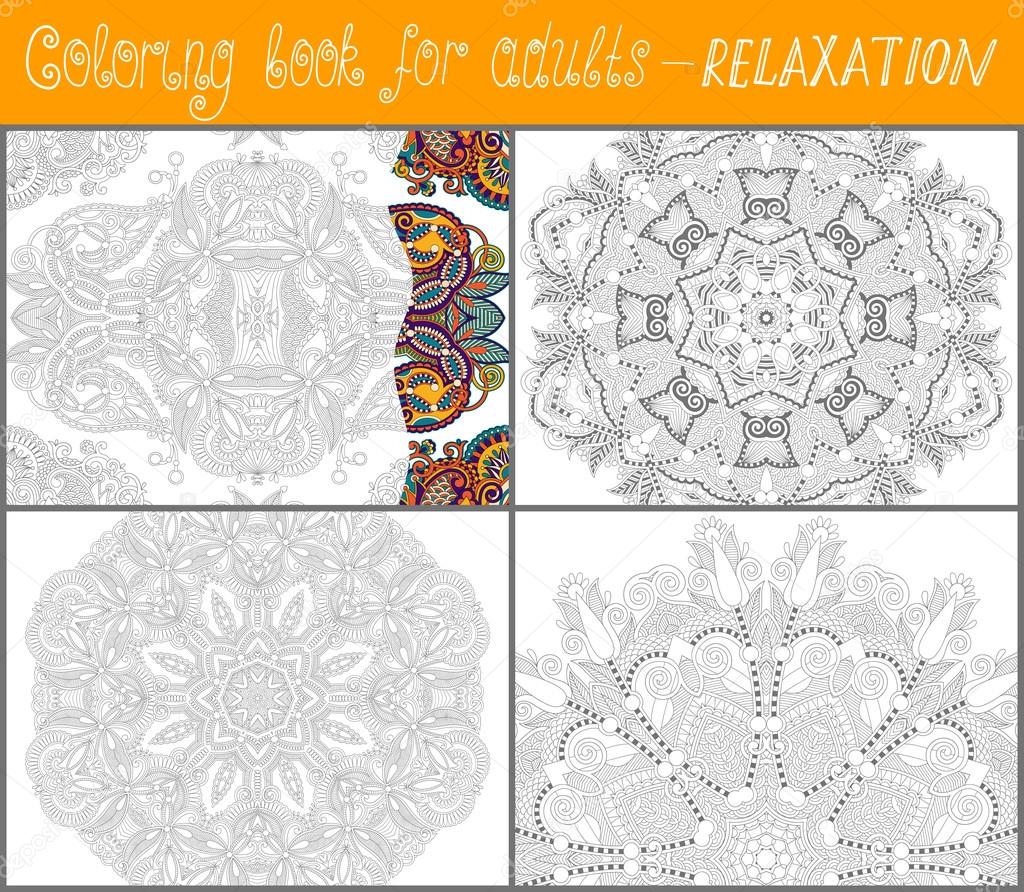 Coloring book page for adults - flower paisley design Stock Vector Image by ©karakotsya #61886225