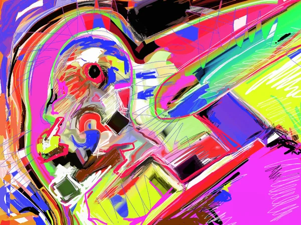 Abstracte kunst digitaal schilderen — Stockvector