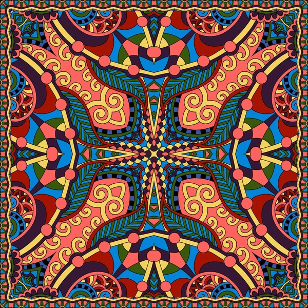 Foulard cou en soie ou motif carré mouchoir — Image vectorielle