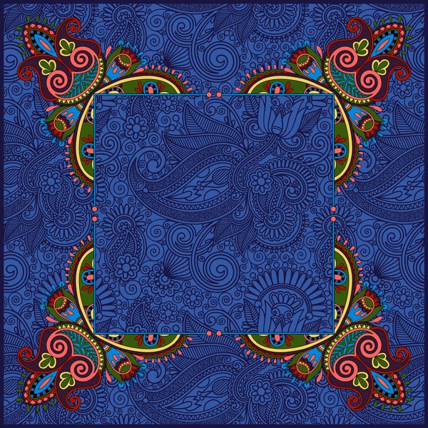 Ornamento etnico ucraino su sfondo paisley — Vettoriale Stock