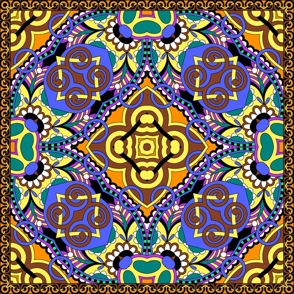 Écharpe de cou en soie ou motif carré mouchoir — Image vectorielle