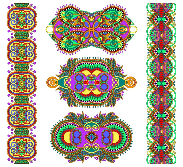 Ornementation florale décorative ethnique ornementale — Image vectorielle