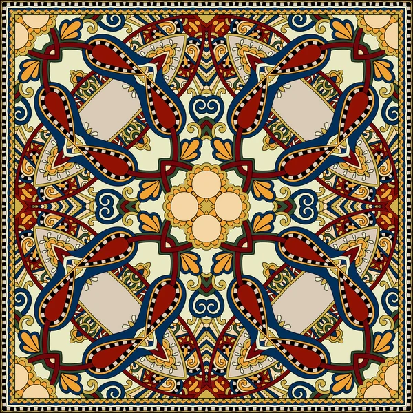 Floral tradicional ornamental Paisley Bandanna . — Archivo Imágenes Vectoriales
