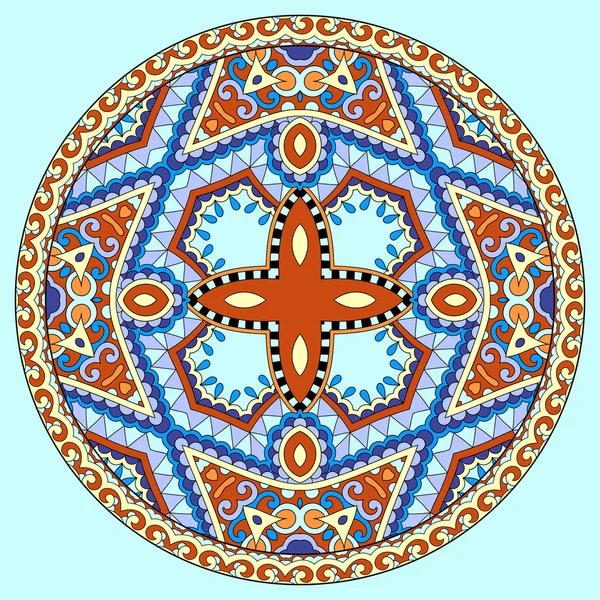 Conception décorative de modèle de plat cercle — Image vectorielle