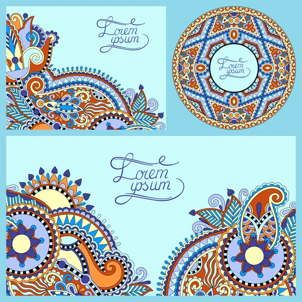 Conjunto de fondo decorativo floral — Vector de stock