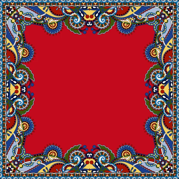 Цветочные винтажные рамки, украинский этнический стиль — стоковый вектор