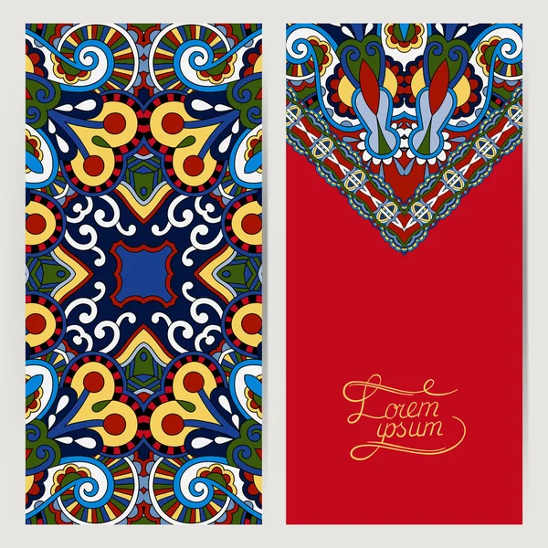 Cartão de etiqueta decorativa para design vintage, padrão étnico — Vetor de Stock