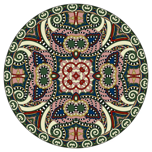 Design decorativo de modelo de prato de círculo, patte geométrico redondo —  Vetores de Stock