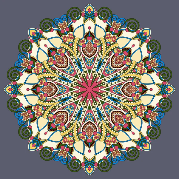 Mandala, cercle décoratif spirituel indien symbole de flux de lotus — Image vectorielle