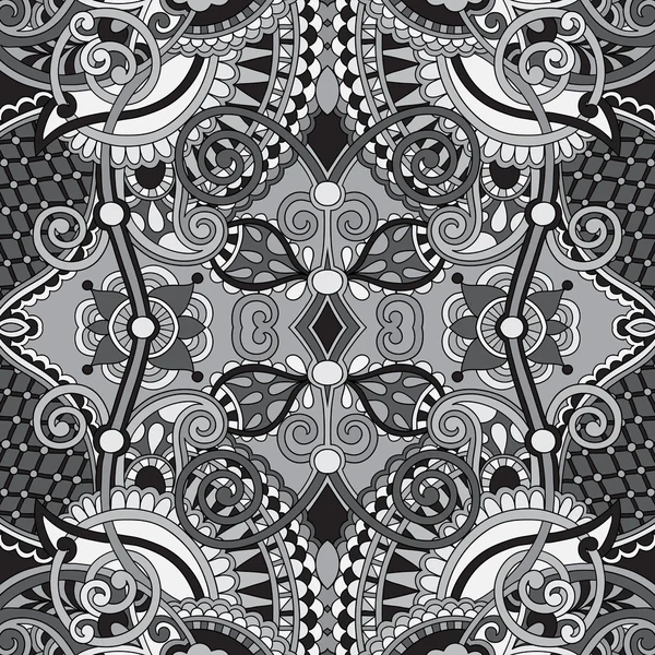 Сірий справжній безшовний квітковий геометричний візерунок — стоковий вектор