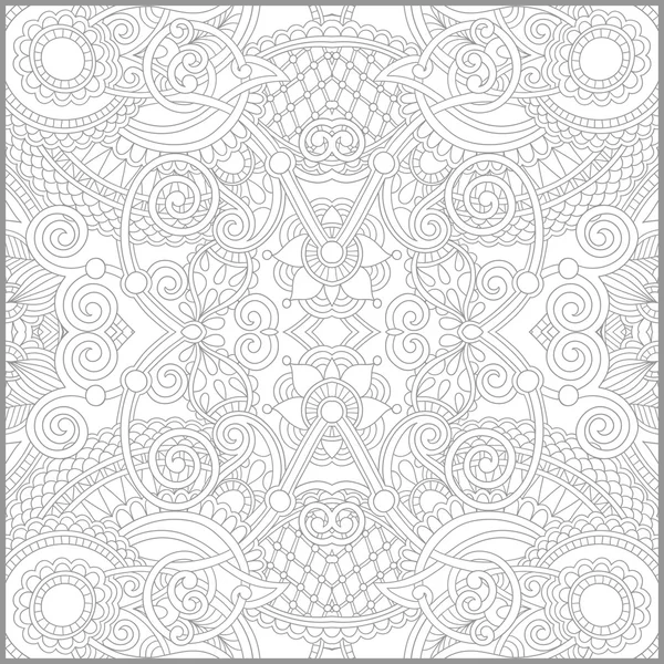 Unique coloring book square page for adults — Stock Vector