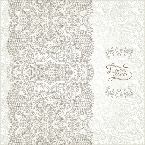 Lichte floral frame op paisley achtergrond met plaats voor uw tex — Stockvector