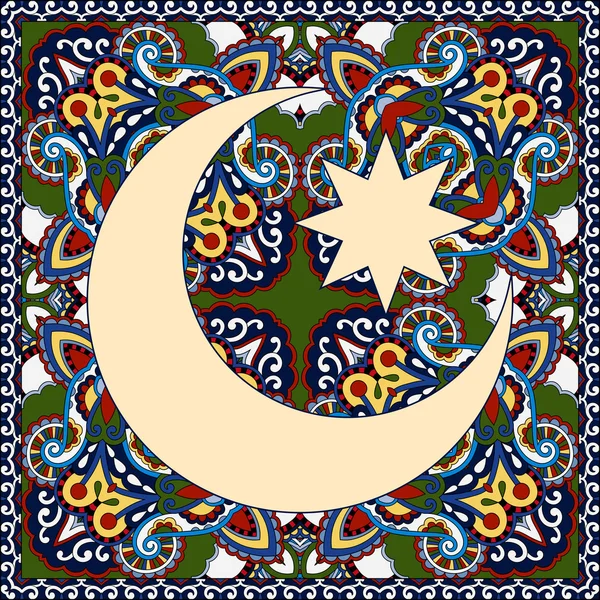Tappeto design per il mese santo del festival comunità musulmana Ramada — Vettoriale Stock