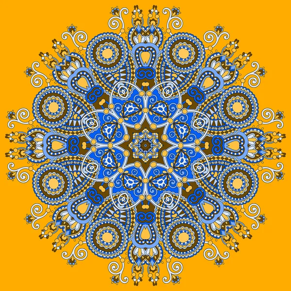 Mandala, cercle décoratif spirituel indien symbole de flux de lotus — Image vectorielle