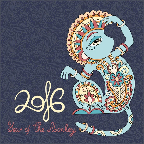 Year of The Monkey — Stock Vector