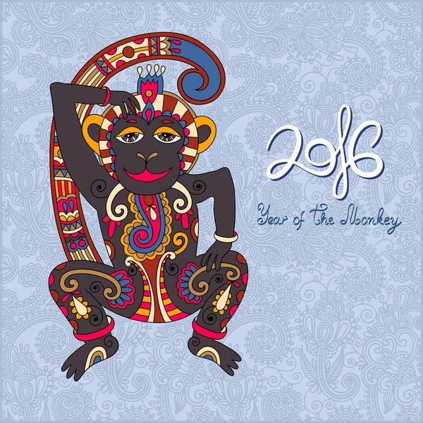 Year of The Monkey — Stock Vector