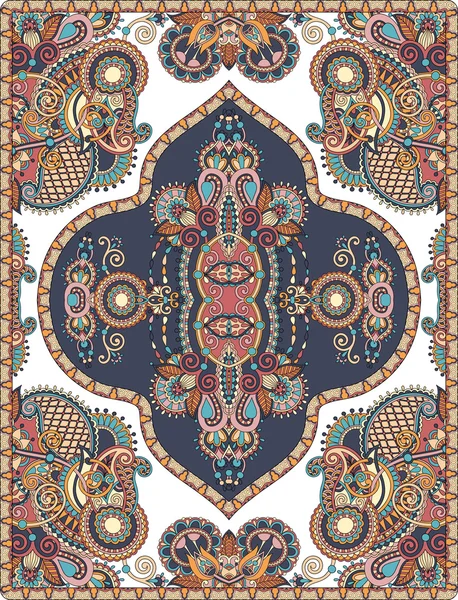 Elaborate original floral large area carpet design for print — Wektor stockowy