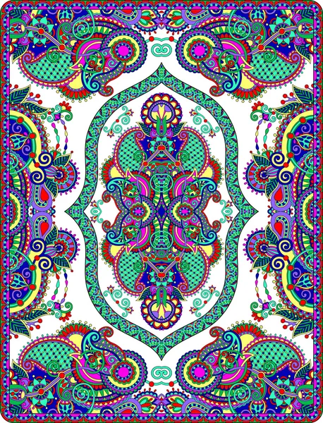 Elaborate original floral large area carpet design for print — Stockvector