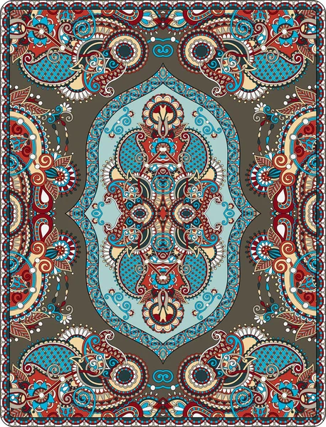 Elaborate original floral large area carpet design for print — Stockový vektor