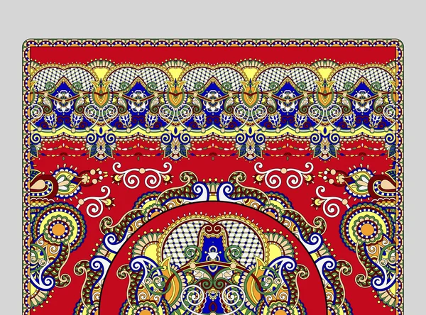 Elaborate original floral large area carpet design for print — ストックベクタ