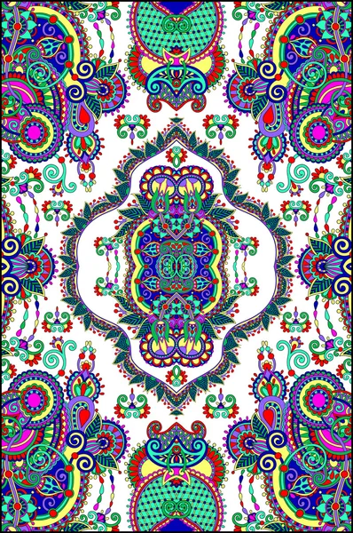 Design floral original élaboré de tapis de grande surface pour imprimer — Image vectorielle