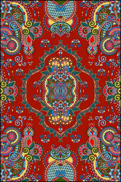 Elaborate original floral large area carpet design for print — Stockový vektor