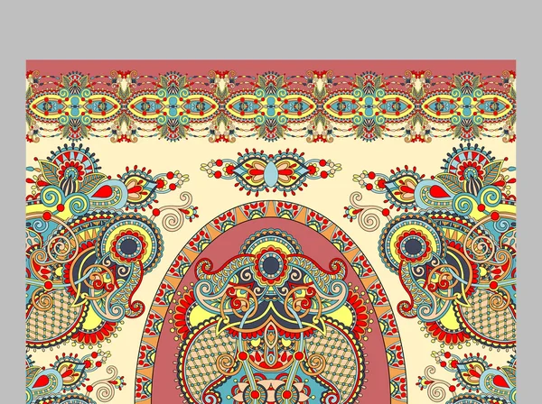 Elaborate original floral large area carpet design for print — Stok Vektör