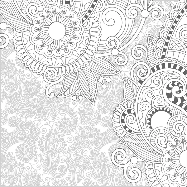 Livre de coloriage unique page carrée pour adultes — Image vectorielle