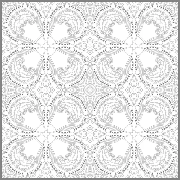 Livre de coloriage unique page carrée pour adultes - floral authentique c — Image vectorielle