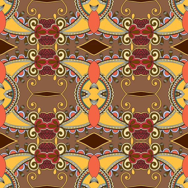 Geometría inconsútil patrón vintage, estilo étnico respaldo ornamental — Vector de stock