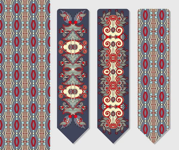 Декоративные этнические paisley две закладки для печати — стоковый вектор