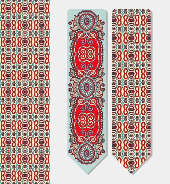 Квітковий декоративний етнічний пейслі закладка для друку — стоковий вектор