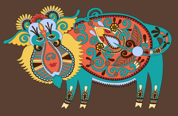 Ukrainian traditional tribal art in karakoko style, folk ethnic — Stock Vector