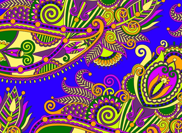 Ethnic horizontal authentic decorative paisley pattern for your — Stockvector