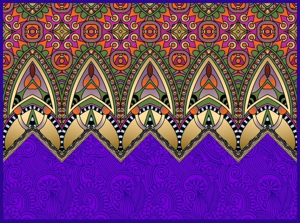 Ethnic horizontal authentic decorative paisley pattern for your — Διανυσματικό Αρχείο