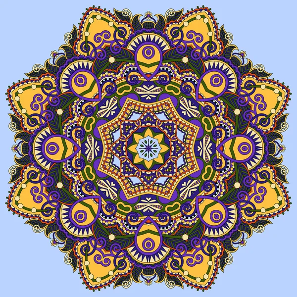 Couleur mandala, cercle décoratif spirituel indien symbole de lot — Image vectorielle