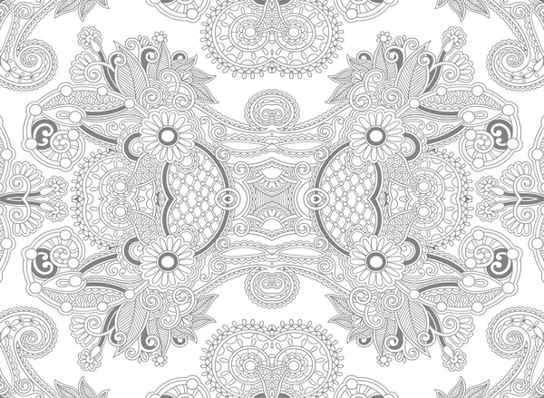 Page unique de livre de coloriage pour adultes - fleur paisley design — Image vectorielle