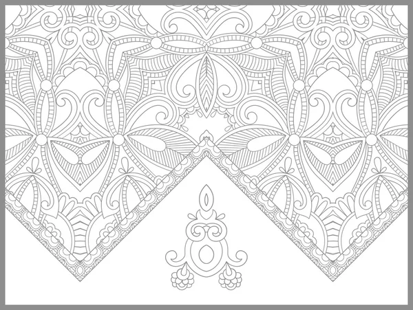 Page unique de livre de coloriage pour adultes - fleur paisley design — Image vectorielle