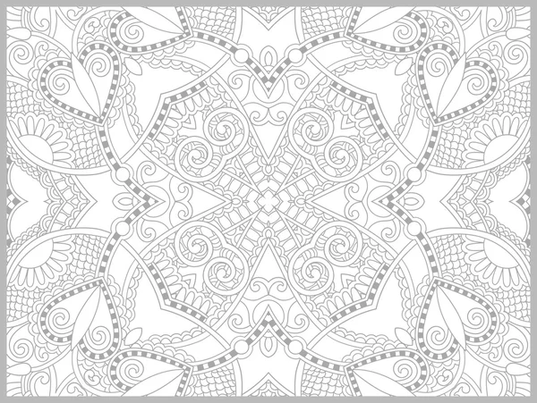 Page unique de livre de coloriage pour adultes - fleur paisley design — Image vectorielle