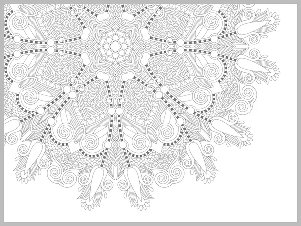 Унікальна сторінка розмальовки для дорослих квітковий дизайн пейслі — стоковий вектор